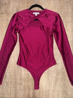 And Now This Women's Long Sleeve Bodysuit - Burgundy